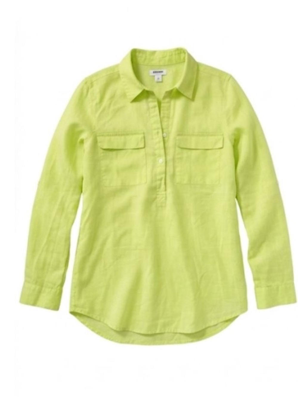 Popover Top Old Navy Neon Lime Long-Sleeve